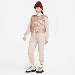 Women's Nike Sportswear Club Fleece Mid-Rise Slim Jogger Pants Pink Oxford/White - DQ5174 601 -Nike Women Shop DQ5174 601 M3