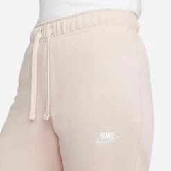 Women's Nike Sportswear Club Fleece Mid-Rise Slim Jogger Pants Pink Oxford/White - DQ5174 601 -Nike Women Shop DQ5174 601 M4