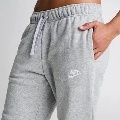 Women's Nike Sportswear Club Fleece Mid-Rise Jogger Pants Dark Grey Heather/White - DQ5191 063 -Nike Women Shop DQ5191 063 M5