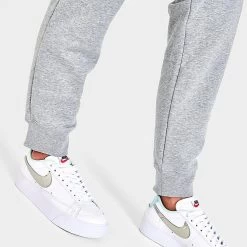 Women's Nike Sportswear Club Fleece Mid-Rise Jogger Pants Dark Grey Heather/White - DQ5191 063 -Nike Women Shop DQ5191 063 M6