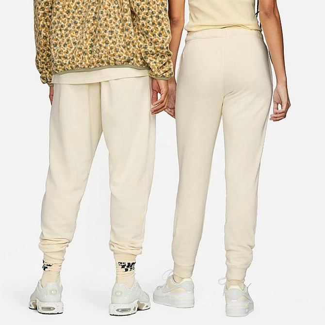 Women's Nike Sportswear Club Fleece Mid-Rise Jogger Pants Coconut Milk/Black - DQ5191 113 2 Women's Nike Sportswear Club Fleece Mid-Rise Jogger Pants Coconut Milk/Black - DQ5191 113 - Image 2