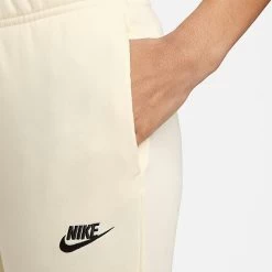 Women's Nike Sportswear Club Fleece Mid-Rise Jogger Pants Coconut Milk/Black - DQ5191 113 8 Women's Nike Sportswear Club Fleece Mid-Rise Jogger Pants Coconut Milk/Black - DQ5191 113 -Nike Women Shop DQ5191 113 M4