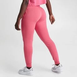 Women's Nike Sportswear Club Fleece Mid-Rise Jogger Pants Sea Coral - DQ5191 894 -Nike Women Shop DQ5191 894 M4