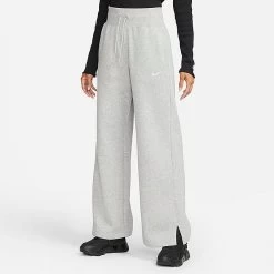 Women's Nike Sportswear Phoenix Fleece High-Waisted Wide-Leg Sweatpants Dark Grey Heather/Sail - DQ5615 063