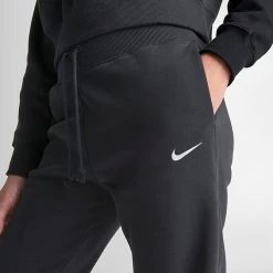 Women's Nike Sportswear Phoenix Fleece High-Waisted Jogger Sweatpants Black/Sail - DQ5688 010 -Nike Women Shop DQ5688 010 M5
