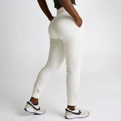 Women's Nike Sportswear Phoenix Fleece High-Waisted Jogger Sweatpants Sail/Black - DQ5688 133 -Nike Women Shop DQ5688 133 M4