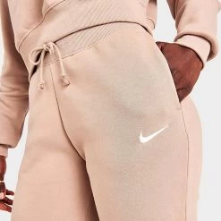 Women's Nike Sportswear Phoenix Fleece High-Waisted Jogger Sweatpants Hemp/Sail - DQ5688 200 -Nike Women Shop DQ5688 200 M5