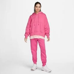 Women's Nike Sportswear Phoenix Fleece High-Waisted Jogger Sweatpants Pinksicle/Sail - DQ5688 684 -Nike Women Shop DQ5688 684 M3