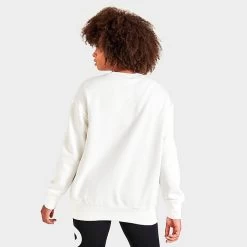 Women's Nike Sportswear Phoenix Fleece Oversized Crewneck Sweatshirt Sail/Black - DQ5733 133 -Nike Women Shop DQ5733 133 M4