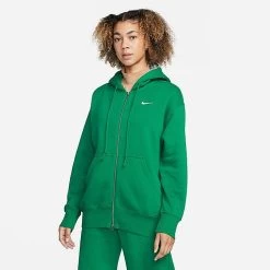 Women's Nike Sportswear Phoenix Fleece Oversized Full-Zip Hoodie Malachite/Sail - DQ5758 365