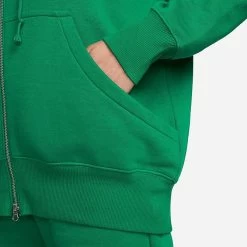 Women's Nike Sportswear Phoenix Fleece Oversized Full-Zip Hoodie Malachite/Sail - DQ5758 365 -Nike Women Shop DQ5758 365 M5