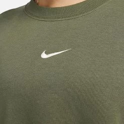 Women's Nike Sportswear Phoenix Fleece Oversized Crewneck Sweatshirt Medium Olive/Sail - DQ5761 222 -Nike Women Shop DQ5761 222 M5