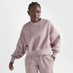 Women's Nike Sportswear Phoenix Fleece Oversized Crewneck Sweatshirt Diffused Taupe/Sail - DQ5761 272 8 Women's Nike Sportswear Phoenix Fleece Oversized Crewneck Sweatshirt Diffused Taupe/Sail - DQ5761 272 -Nike Women Shop DQ5761 272 M3