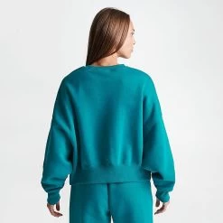 Women's Nike Sportswear Phoenix Fleece Oversized Crewneck Sweatshirt - DQ5761 381 -Nike Women Shop DQ5761 381 M4