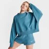 Women's Nike Sportswear Phoenix Fleece Oversized Crewneck Sweatshirt Noise Aqua/Sail - DQ5761 440