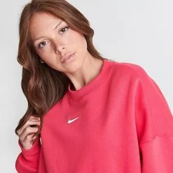Women's Nike Sportswear Phoenix Fleece Oversized Crewneck Sweatshirt - DQ5761 648 -Nike Women Shop DQ5761 648 M5