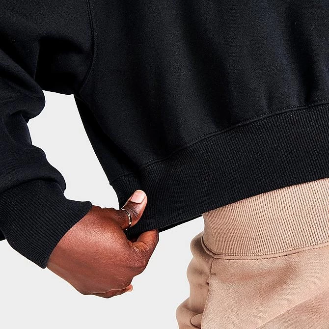 Women's Nike Sportswear Phoenix Fleece Oversized Half-Zip Crop Sweatshirt Black/Sail - DQ5767 010 6 Women's Nike Sportswear Phoenix Fleece Oversized Half-Zip Crop Sweatshirt Black/Sail - DQ5767 010 - Image 6