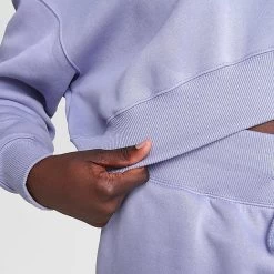 Women's Nike Sportswear Phoenix Fleece Oversized Half-Zip Crop Sweatshirt Indigo Haze - DQ5767 519 -Nike Women Shop DQ5767 519 M6