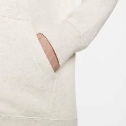 Women's Nike Sportswear Logo Club Fleece Pullover Hoodie Oatmeal Heather/White - DQ5775 141 11 Women's Nike Sportswear Logo Club Fleece Pullover Hoodie Oatmeal Heather/White - DQ5775 141 -Nike Women Shop DQ5775 141 M6