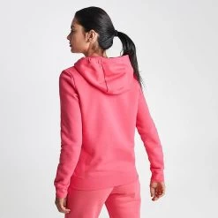 Women's Nike Sportswear Club Fleece Pullover Hoodie Sea Coral - DQ5793 894 -Nike Women Shop DQ5793 894 M4