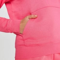 Women's Nike Sportswear Club Fleece Pullover Hoodie Sea Coral - DQ5793 894 -Nike Women Shop DQ5793 894 M6