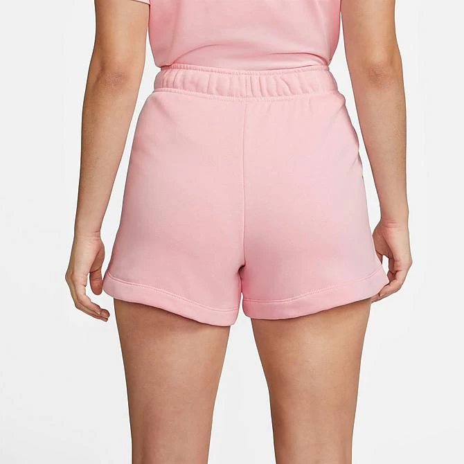 Women's Nike Sportswear Club Fleece Mid-Rise Shorts Medium Soft Pink/White - DQ5802 690 2 Women's Nike Sportswear Club Fleece Mid-Rise Shorts Medium Soft Pink/White - DQ5802 690 - Image 2