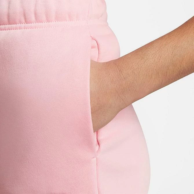 Women's Nike Sportswear Club Fleece Mid-Rise Shorts Medium Soft Pink/White - DQ5802 690 5 Women's Nike Sportswear Club Fleece Mid-Rise Shorts Medium Soft Pink/White - DQ5802 690 - Image 5