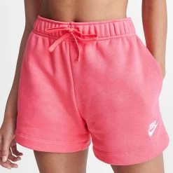 Women's Nike Sportswear Club Fleece Mid-Rise Shorts Sea Coral - DQ5802 894 -Nike Women Shop DQ5802 894 M6