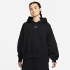 Women's Nike Sportswear Phoenix Fleece Oversized Pullover Hoodie Black/Sail - DQ5858 010