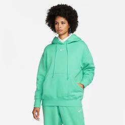 Women's Nike Sportswear Phoenix Fleece Oversized Pullover Hoodie Light Menta/Sail - DQ5860 369