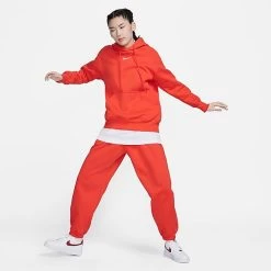 Women's Nike Sportswear Phoenix Fleece Oversized Pullover Hoodie Picante Red/Sail - DQ5860 633 -Nike Women Shop DQ5860 633 M3