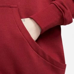 Women's Nike Sportswear Phoenix Fleece Oversized Pullover Hoodie Team Red/White - DQ5860 677 -Nike Women Shop DQ5860 677 M6