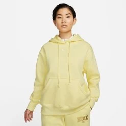 Women's Nike Sportswear Phoenix Fleece Oversized Pullover Hoodie Lemon Chiffon/Sail - DQ5860 706