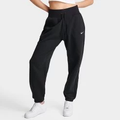 Women's Nike Sportswear Phoenix Fleece Oversized High-Waist Jogger Pants Black/Sail - DQ5887 010