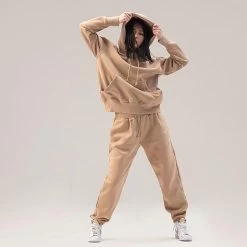 Women's Nike Sportswear Phoenix Fleece Oversized High-Waist Jogger Pants Hemp/Sail - DQ5887 200 -Nike Women Shop DQ5887 200 M3