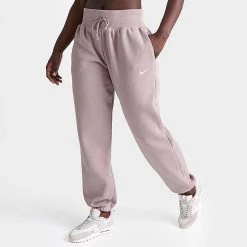 Women's Nike Sportswear Phoenix Fleece Oversized High-Waist Jogger Pants Diffused Taupe/Sail - DQ5887 272