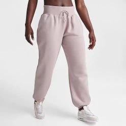 Women's Nike Sportswear Phoenix Fleece Oversized High-Waist Jogger Pants Diffused Taupe/Sail - DQ5887 272 -Nike Women Shop DQ5887 272 M3