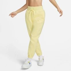Women's Nike Sportswear Phoenix Fleece Oversized High-Waist Jogger Pants Lemon Chiffon/Sail - DQ5887 706