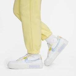 Women's Nike Sportswear Phoenix Fleece Oversized High-Waist Jogger Pants Lemon Chiffon/Sail - DQ5887 706 -Nike Women Shop DQ5887 706 M5