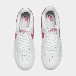 Women's Nike Air Force 1 '07 Casual Shoes White/Desert Berry - DQ7569 101 -Nike Women Shop DQ7569 101 P5