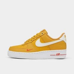 Women's Nike Air Force 1 Low SE 40 Years Casual Shoes Yellow Ochre/Sail/White/Team Orange/Metallic Gold - DQ7582 700