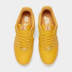 Women's Nike Air Force 1 Low SE 40 Years Casual Shoes Yellow Ochre/Sail/White/Team Orange/Metallic Gold - DQ7582 700 -Nike Women Shop DQ7582 700 P5