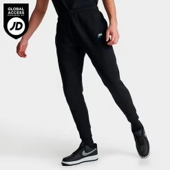 Nike Sportswear Club Fleece Cuffed Jogger Pants Black/White/Light Blue - DQ8385 010