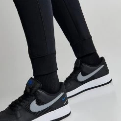 Nike Sportswear Club Fleece Cuffed Jogger Pants Black/White/Light Blue - DQ8385 010 -Nike Women Shop DQ8385 010 M6