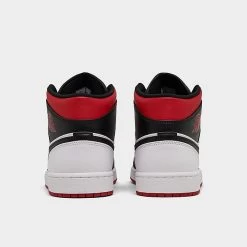 Nike Air Jordan Retro 1 Mid Casual Shoes White/Gym Red/Black - DQ8426 106 -Nike Women Shop DQ8426 106 P4