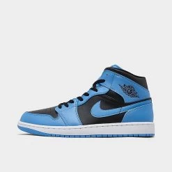 Nike Air Jordan Retro 1 Mid Casual Shoes University Blue/Black/White - DQ8426 401