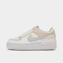 Women's Nike Air Force 1 Shadow Casual Shoes Sail/Light Silver/Citron Tint/Pearl White/White/Summit White - DR7883 101