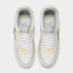 Women's Nike Air Force 1 Shadow Casual Shoes Sail/Light Silver/Citron Tint/Pearl White/White/Summit White - DR7883 101 -Nike Women Shop DR7883 101 P5