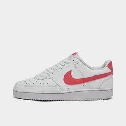 Women's Nike Court Vision Low Next Nature Casual Shoes White/Sea Coral/Volt/Black - DR9885 101