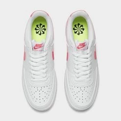 Women's Nike Court Vision Low Next Nature Casual Shoes White/Sea Coral/Volt/Black - DR9885 101 -Nike Women Shop DR9885 101 P5
